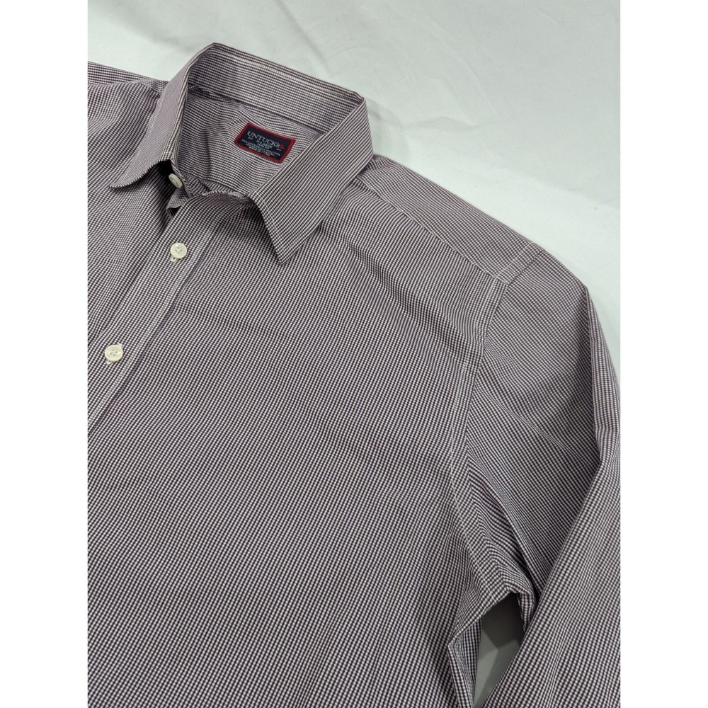 Untuckit Shirt Mens XL Purple Maroon Gingham Check Casual Preppy Slim Fit